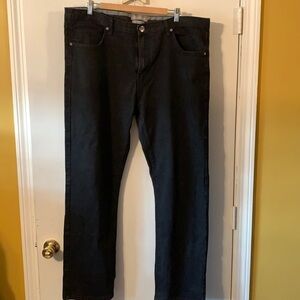 Paulo Solari Modern Fit Straight Leg Black Jeans 42